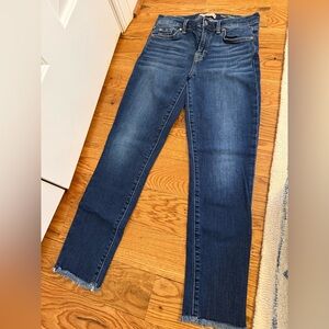 7 For All Mankind Roxanne Ankle Frayed Jeans b(air) Size 28